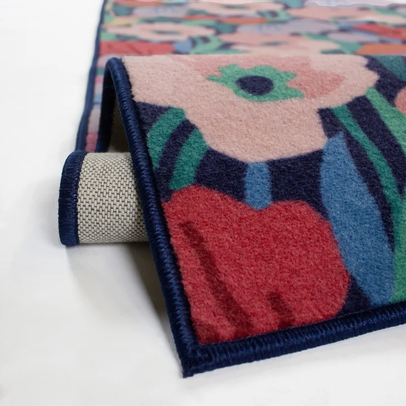 Wollteppich XXL-Blumen · Hoch-Tief 3D · 8 mm · 83 % Wolle