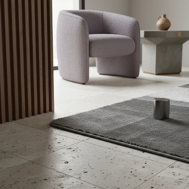 Kurzflor-Teppich – Moderne Grautöne | Maschinenwaschbar bei 30°C