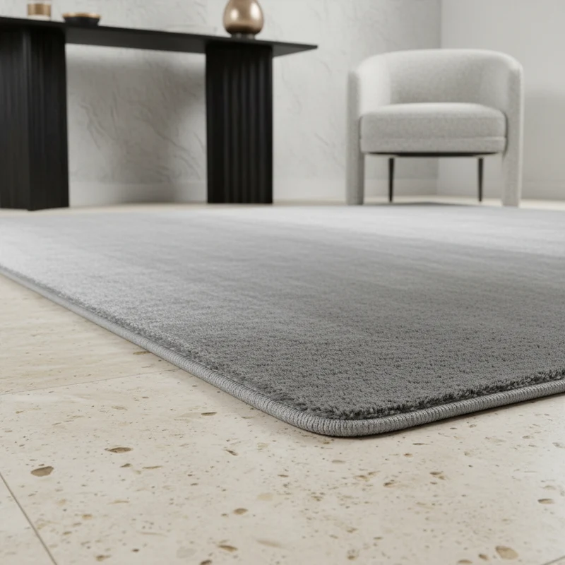 Kurzflor-Teppich – Moderne Grautöne | Maschinenwaschbar bei 30°C
