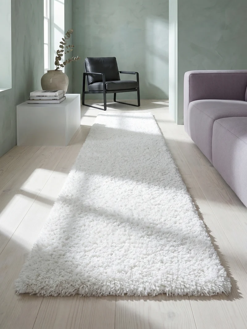 Shaggy Hochflor-Teppich – Helle Naturtöne | 5 cm Florhöhe extra weich