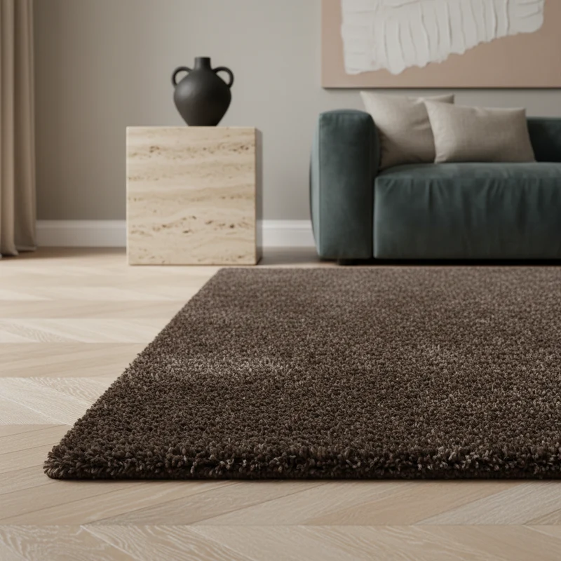 Shaggy Hochflor-Teppich – Helle Naturtöne | 5 cm Florhöhe extra weich