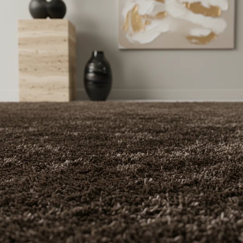 Shaggy Hochflor-Teppich – Helle Naturtöne | 5 cm Florhöhe extra weich