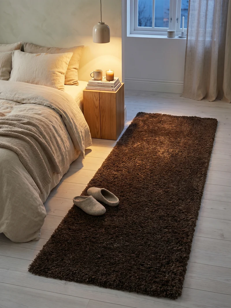 Shaggy Hochflor-Teppich – Helle Naturtöne | 5 cm Florhöhe extra weich