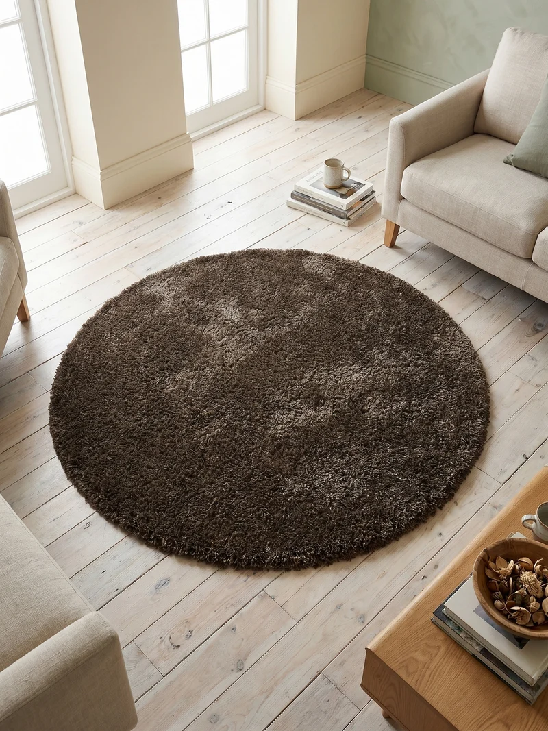 Shaggy Hochflor-Teppich – Helle Naturtöne | 5 cm Florhöhe extra weich