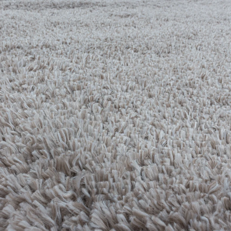 Shaggy Hochflor-Teppich – Helle Naturtöne | 5 cm Florhöhe extra weich