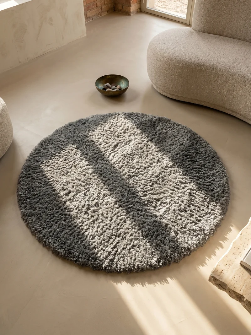 Shaggy Hochflor-Teppich – Moderne Grautöne | 5 cm Florhöhe extra weich