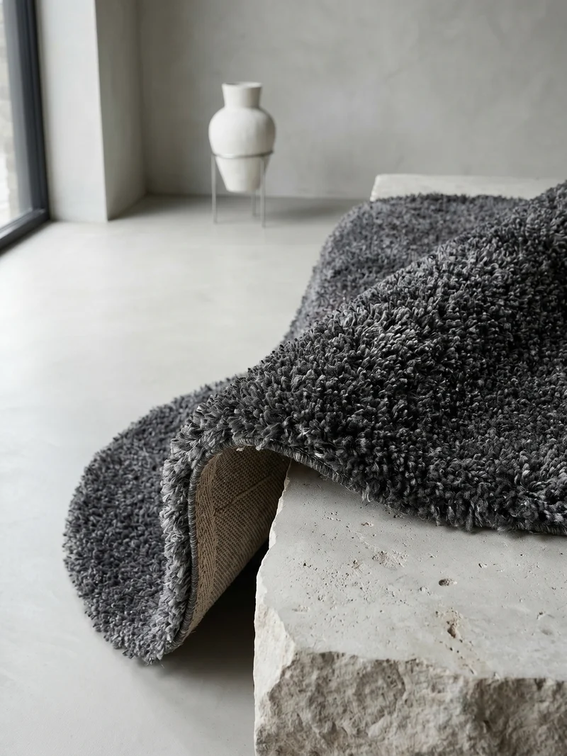 Shaggy Hochflor-Teppich – Moderne Grautöne | 5 cm Florhöhe extra weich