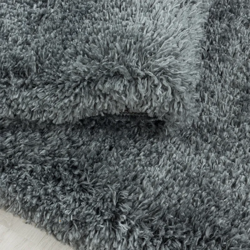 Shaggy Hochflor-Teppich – Moderne Grautöne | 5 cm Florhöhe extra weich