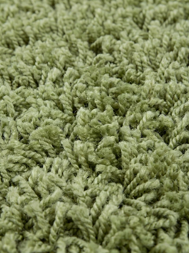Shaggy Hochflor-Teppich – Kühle Frischtöne | 3 cm Florhöhe waschbar