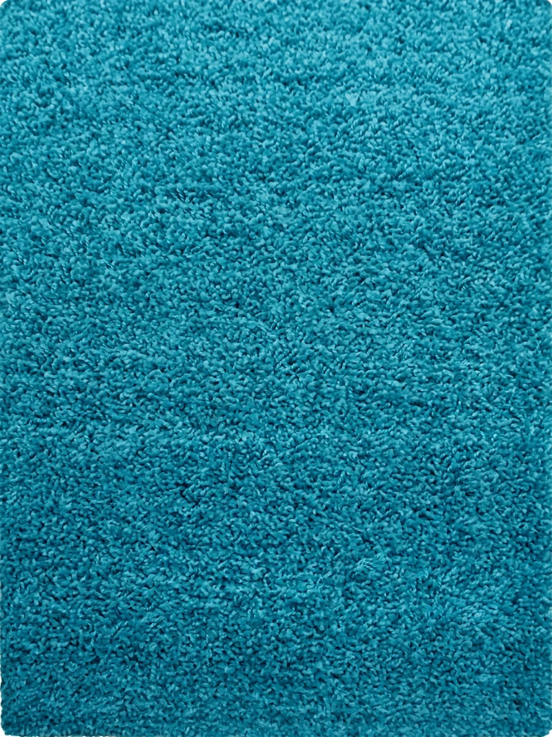 Shaggy Hochflor-Teppich – Kühle Frischtöne | 3 cm Florhöhe waschbar