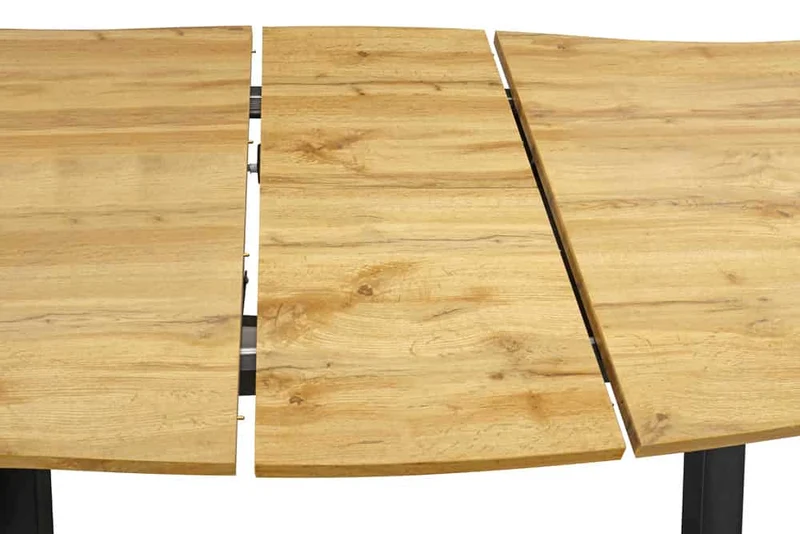 Ausziehbarer Esstisch OAKLAND 160-200cm Wildeiche-Design Baumkante