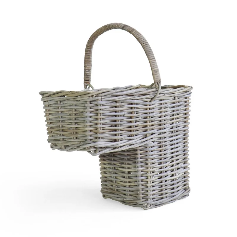 Treppen-Pflanzkorb VERONA natural ca.43cm Treppenkorb Kubu Grey
