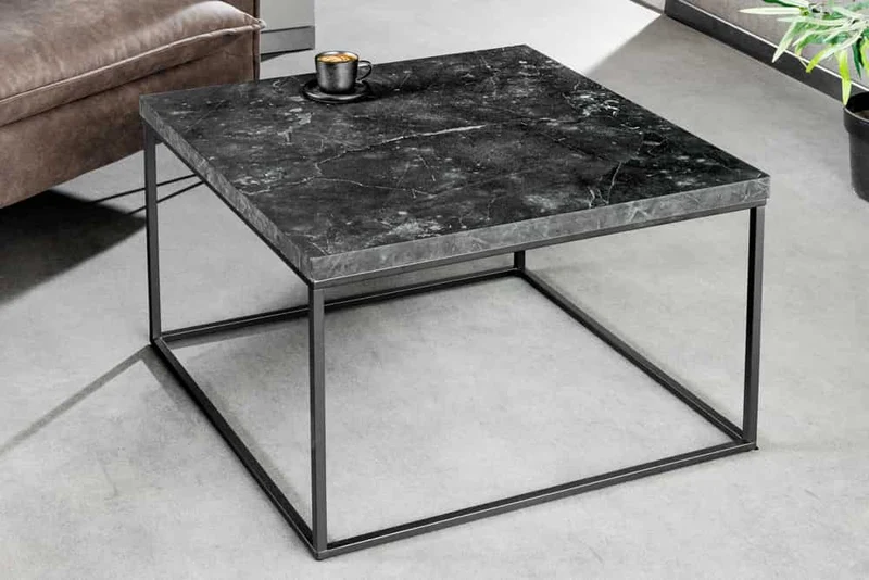 Design Couchtisch STRIVE 60cm Marmor-Look Beistelltisch