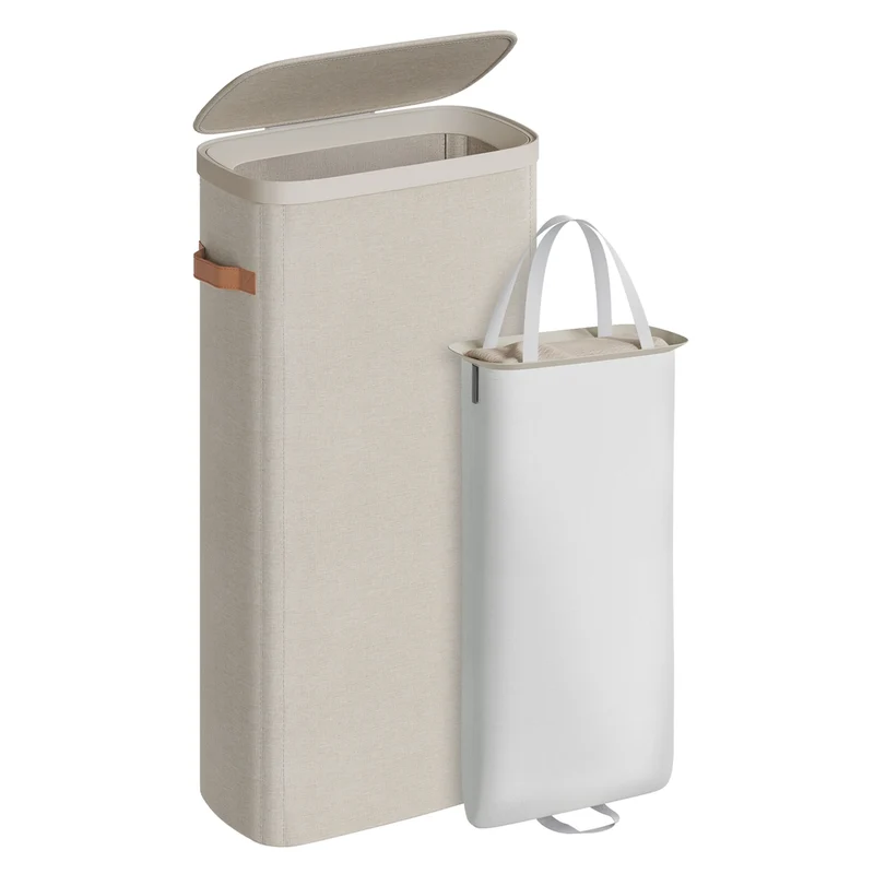 Práctico cesto de ropa con bolsa interior extraíble y asas