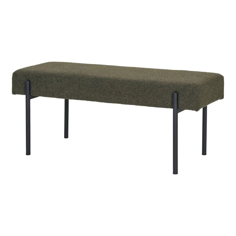 Design Sitzbank NORDIC 100cm dunkel-grün Bouclé