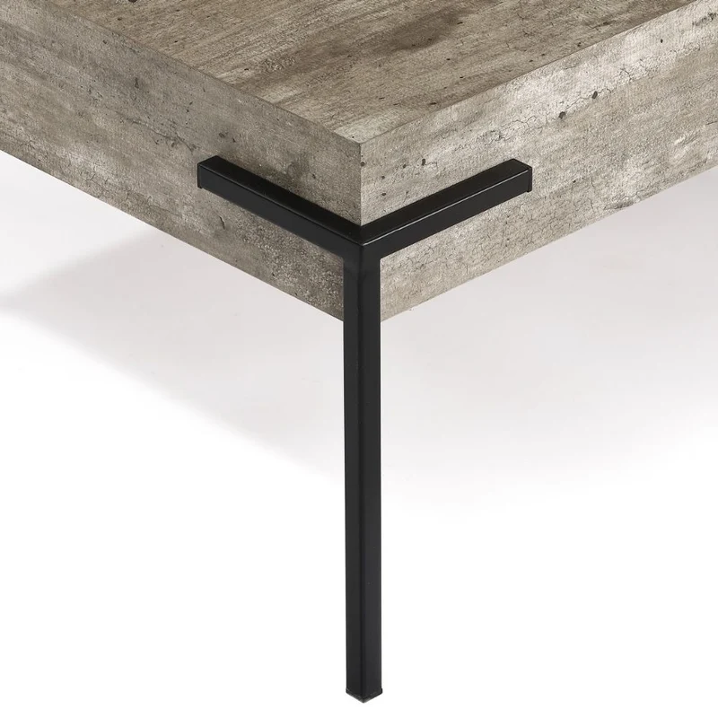Design Konsolentisch CRETO 120cm grau Beton-Optik Metallgestell