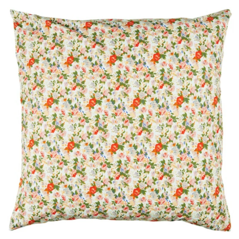 Ib Laursen Kissenbezug geblümt Orange, Rosa & Creme 60x60