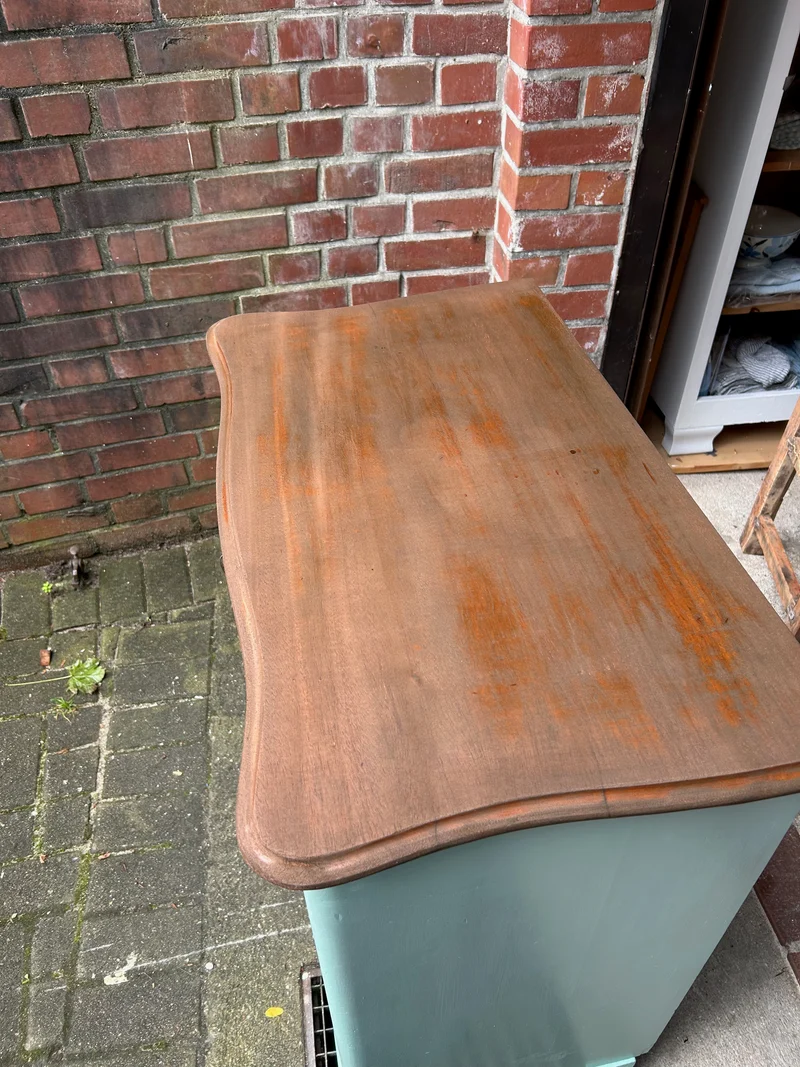 Antike Biedermeier Kommode Salbei Shabby Chic