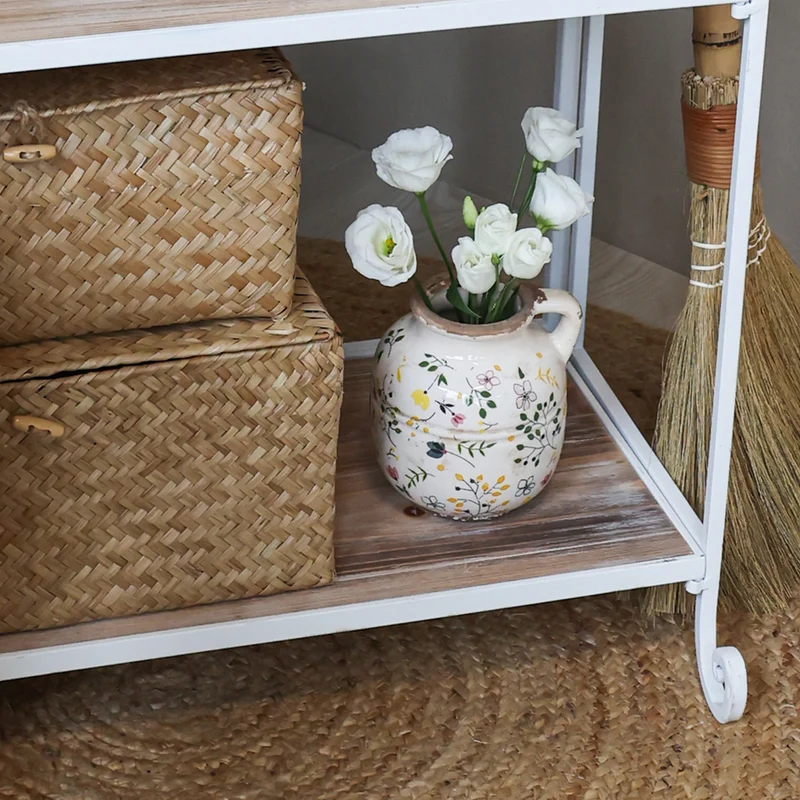 Chic Antique Cavaillon Flasche mit Blumenmotiv