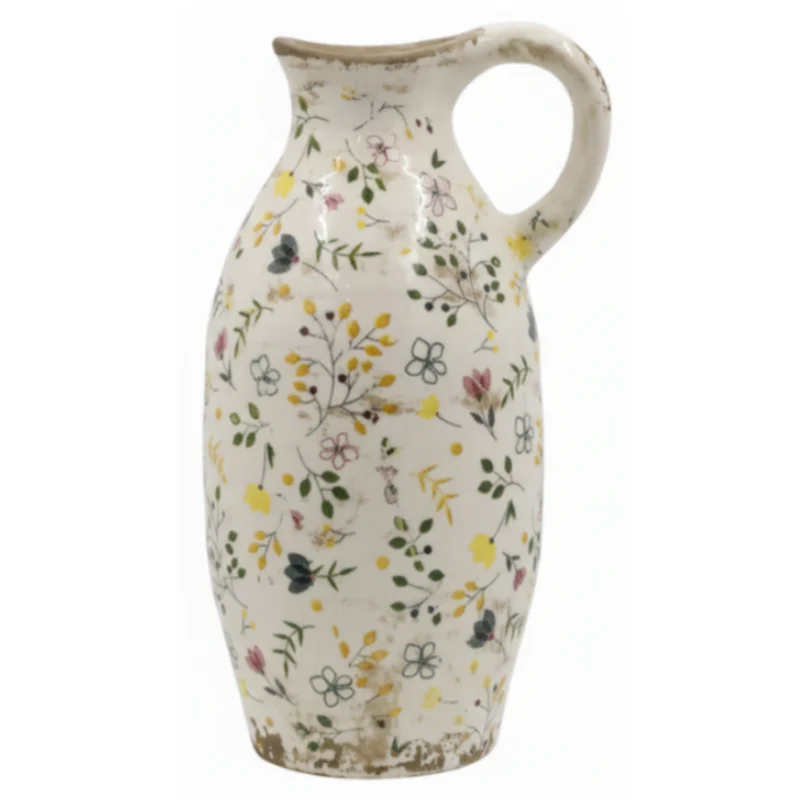 Chic Antique Cavaillon Flasche mit Blumenmotiv