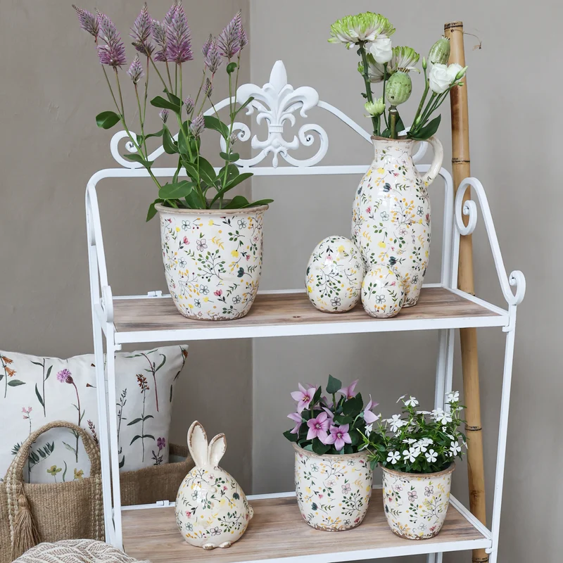 Chic Antique Cavaillon Flasche mit Blumenmotiv