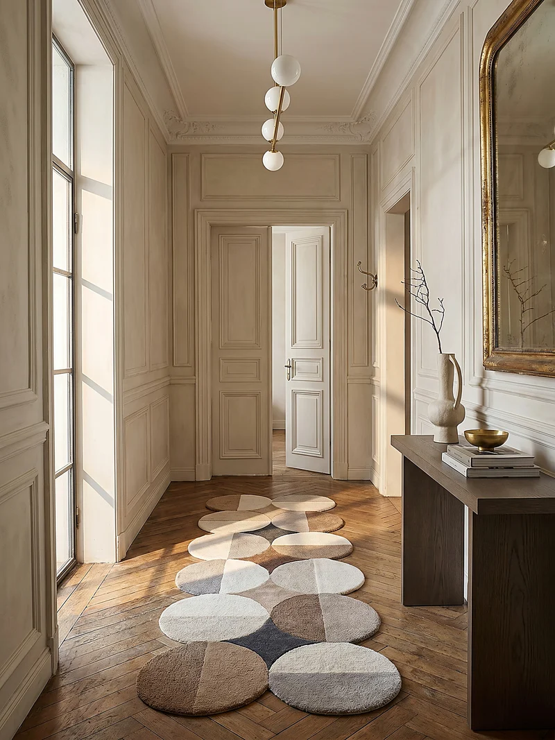 Wollteppich Kreis Wellenform, Wohnzimmer