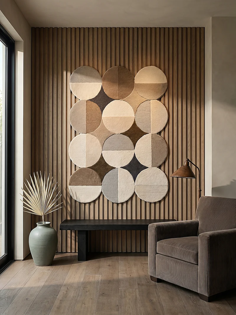 Wollteppich Kreis Wellenform, Wohnzimmer