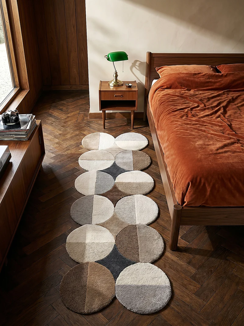 Wollteppich Kreis Wellenform, Wohnzimmer