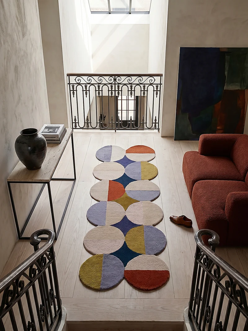 Wollteppich Kreis Wellenform, Wohnzimmer
