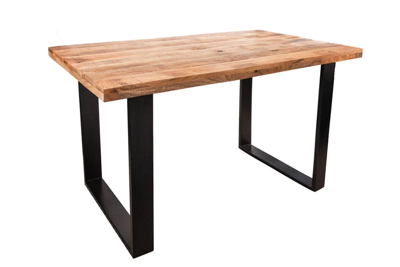 Industrie-Look Esstisch ARTE 120cm Mangoholz natural Eisengestell