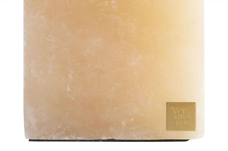 Casa Padrino Luxus Beistelltisch Ø 21 x H. 64 cm - Runder Onyx Tisch mit Edelstahl Fuß - Luxus Möbel