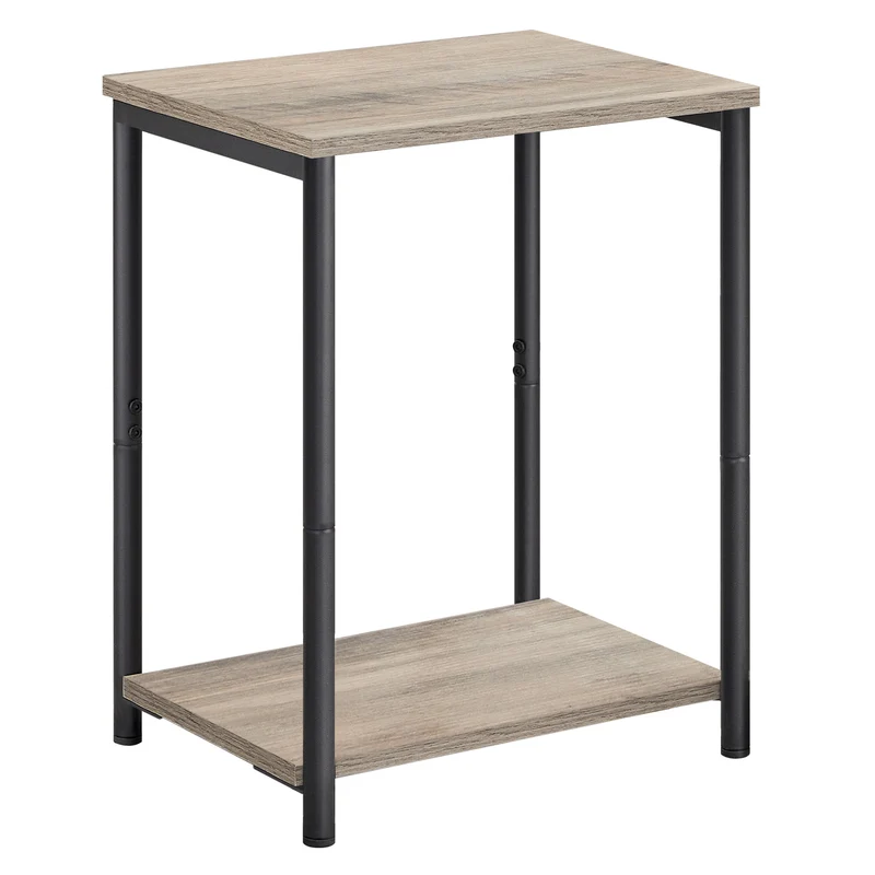 VASAGLE Side Table, Small End Table, Nightstand for Living Room, Bedroom, Office, Bathroom, Light Ivory and Matte Black