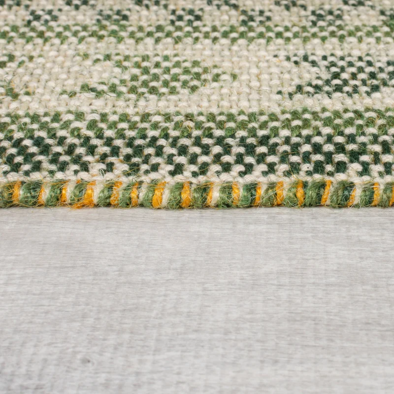 Teppich Jacquard-gewebt, Jute & Baumwolle, mit farbenfrohem Boho-Bordüren-Muster
