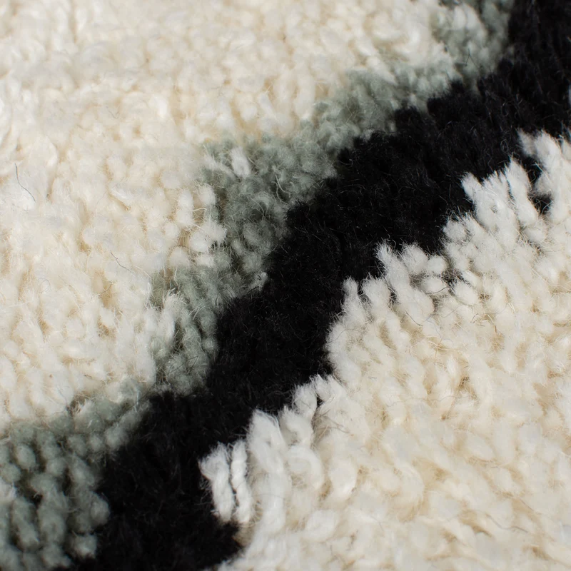 Hochflor Teppich Zottelig aus Wolle, Berber Stil, Shaggy