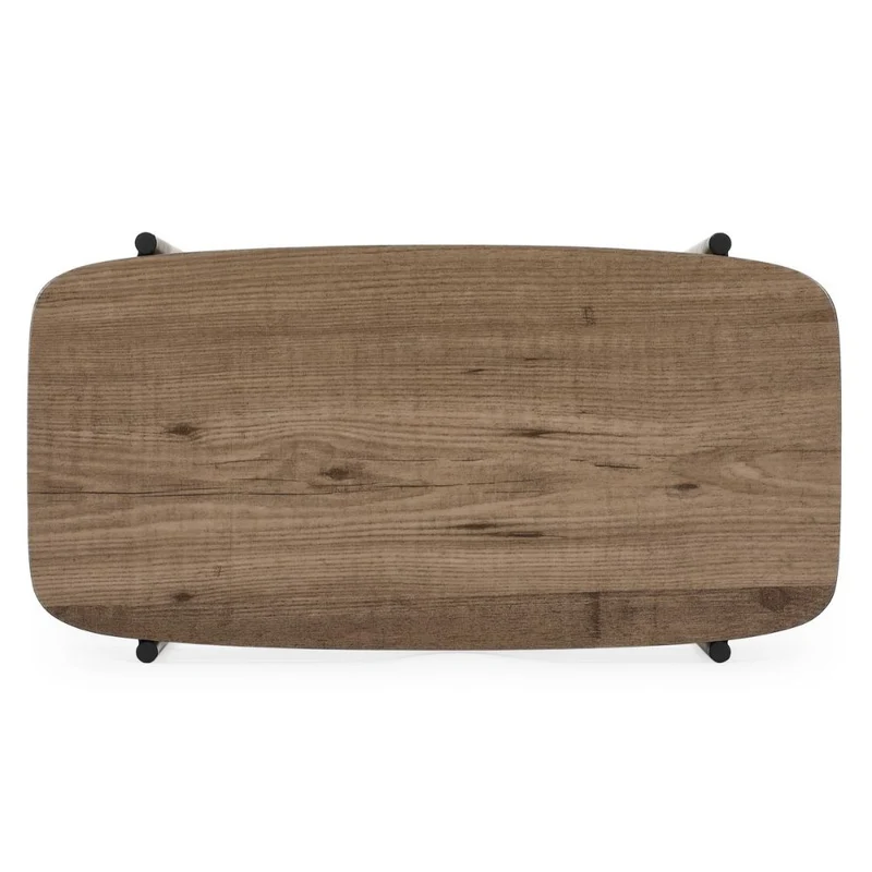 Moderner Beistelltisch PINA 60cm taupe Pinien-Optik Pflanzsäule