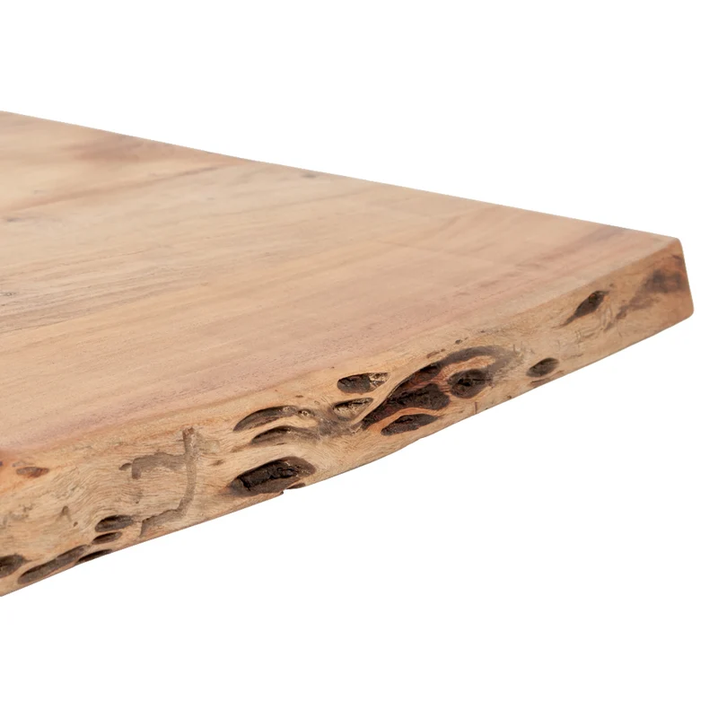 Akazie Tischplatte LIVING EDGE ca. 70x70cm Natural