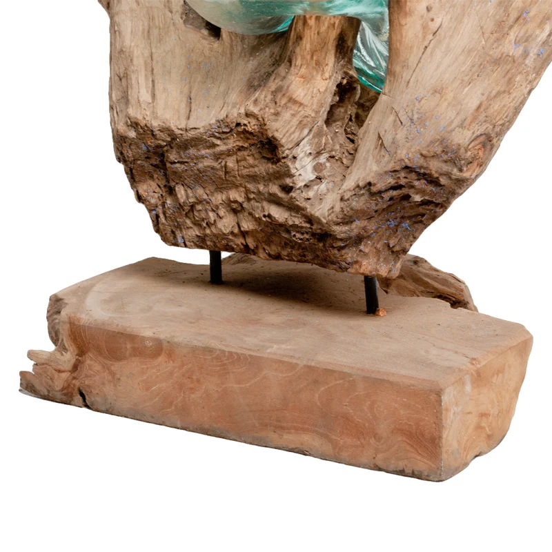 Einzigartiges Deko-Objekt DROP-TRIO ca. H100cm Teak Unikat
