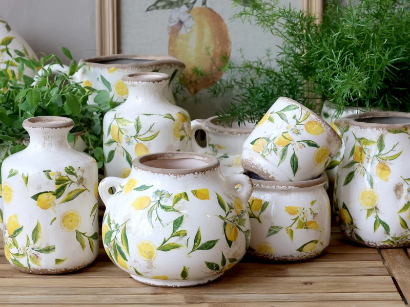 Chic Antique Limonen Kanne mit Zitronenmotiv