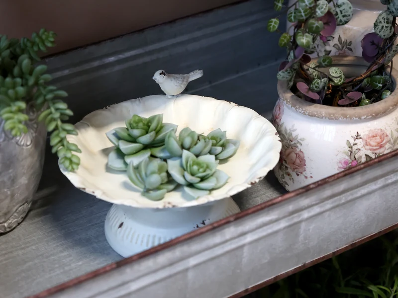Chic Antique Vogelbad auf Fuß