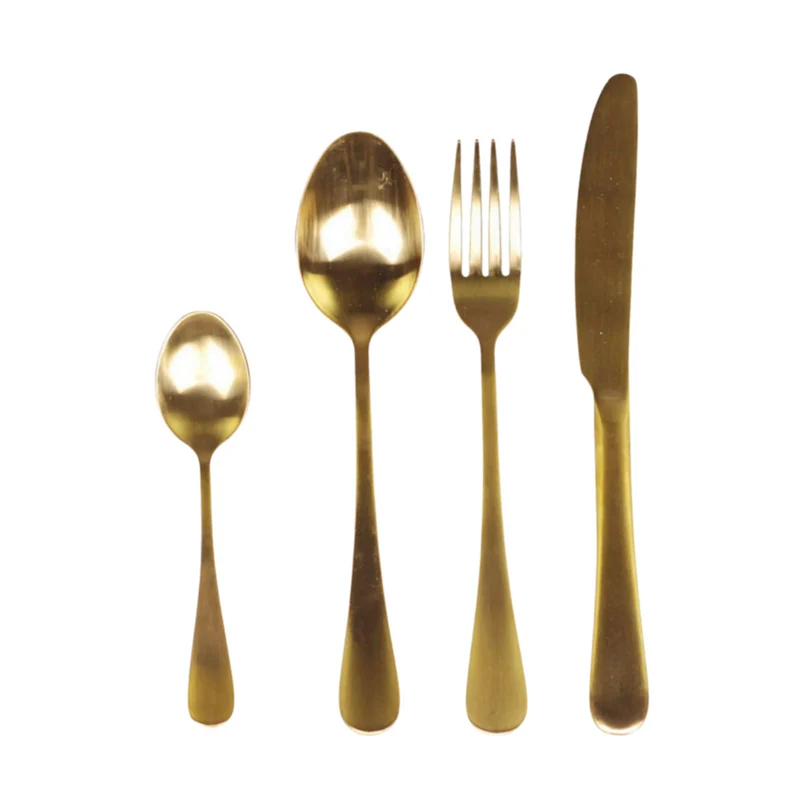 Chic Antique Nordique Besteck Set Gold – 4-teilig