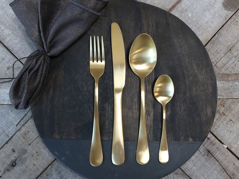 Chic Antique Nordique Besteck Set Gold – 4-teilig