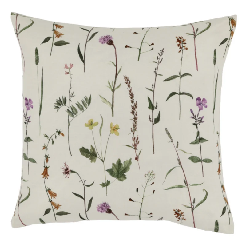 Chic Antique Aix Kissenbezug Weiß mit Blumendruck 45x45