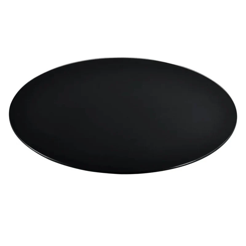 Glasplatte TERRY 30cm schwarz 8mm rund gehärtetes Glas Platzteller