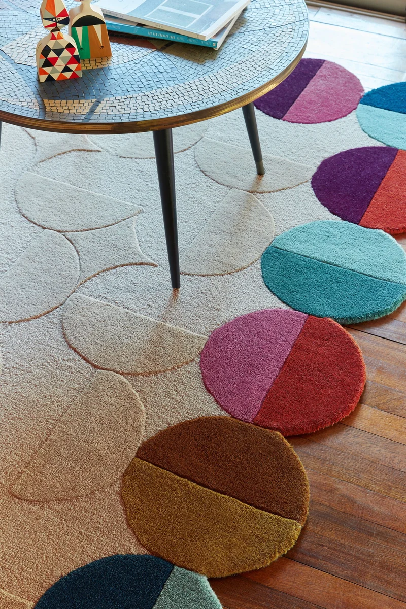 Wollteppich Scallop Muster, Geometrisch, Wohnzimmer