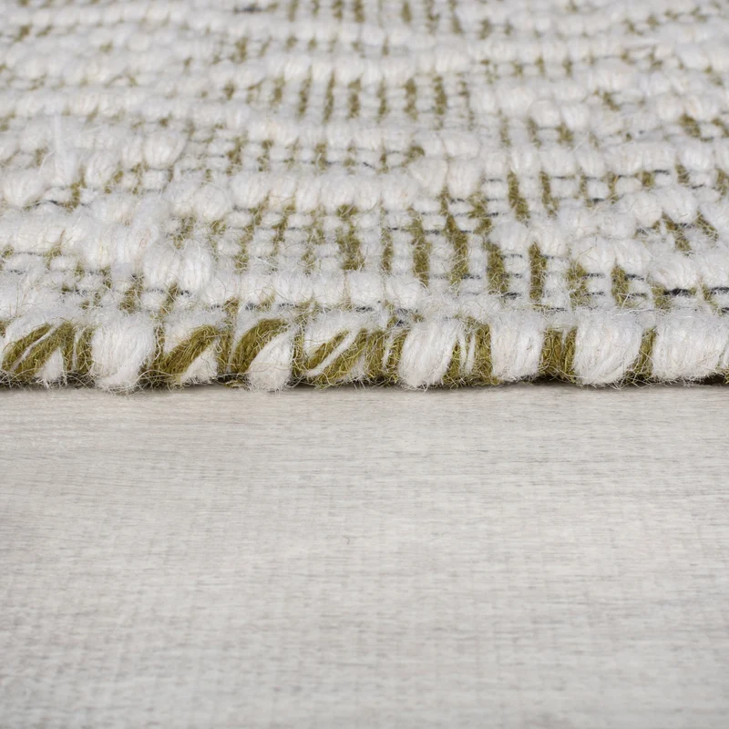 Teppich Wolle Kurzflor Diamant Muster, Wohnzimmer
