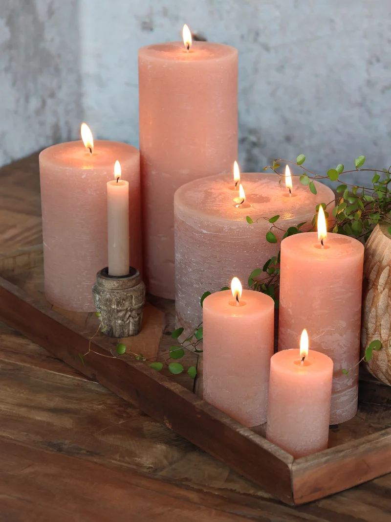 Chic Antique – Macon Stumpenkerze rustikal 90 Std. (Rost)