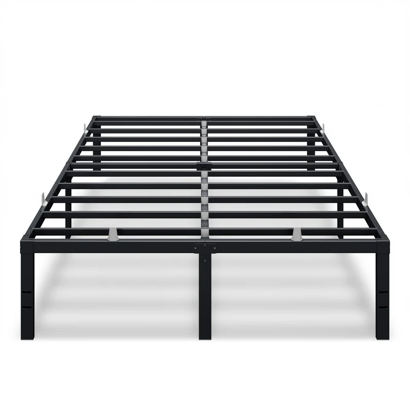 VASAGLE Full Metal Bed Frame 16 Inches Tall, 1100 lb Weight Capacity, No Box Spring Needed, with Under-Bed Storage, Easy Setup, Heavy-Duty Platform Bed, Mattress Retainers, Matte Black