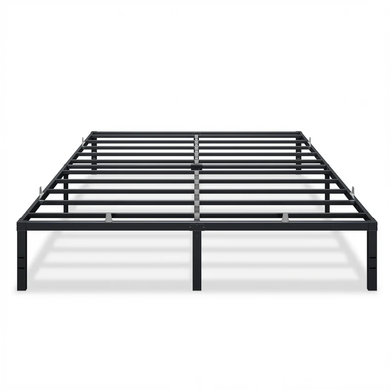VASAGLE King Metal Bed Frame 16 Inches Tall, 1100 lb Weight Capacity, No Box Spring Needed, with Under-Bed Storage, Easy Setup, Heavy-Duty Platform Bed, Mattress Retainers, Matte Black