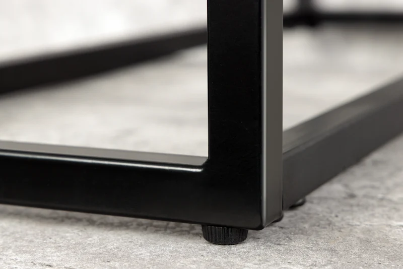 Design Konsole MARMO 110cm schwarz-weiss Marmor-Dekor
