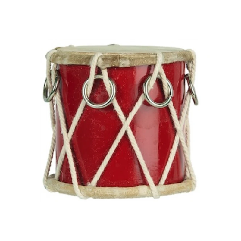 Ib Laursen Trommel Weihnachtsdekoration Rot – kleine Vintage Dekotrommel